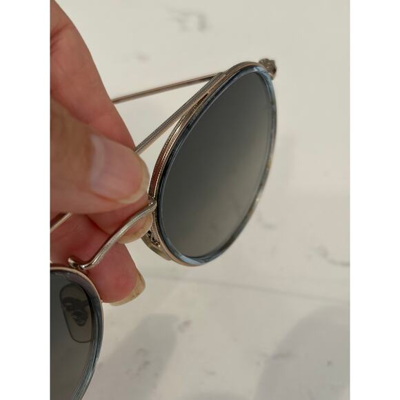 Ray Ban Aviator metal double bridge round sunglasses RB3647N streetwear